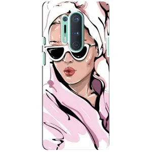 Чехол с картинкой Модные Девчонки OnePlus 8 Pro (Девушка в халате)