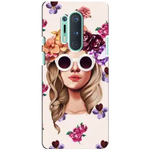 Чехол с картинкой Модные Девчонки OnePlus 8 Pro (Девушка в очках)