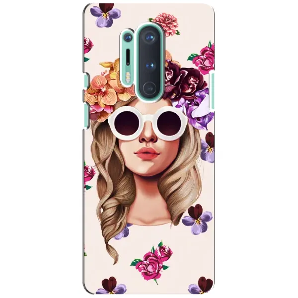 Чехол с рисунком «Девушка в очках» для OnePlus 8 Pro