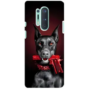 Чехол ДОБЕРМАН для OnePlus 8 Pro (Доберман злой)