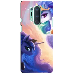 Чехол Unicorn на OnePlus 8 Pro (Единорожки на тучках)