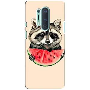 Силиконовый Чехол с Енотами на OnePlus 8 Pro (Енот)