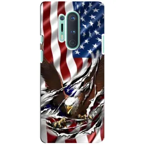 Чехол Флаг USA для OnePlus 8 Pro (Флаг USA)