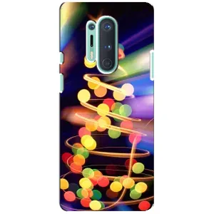 Чехол Новогодняя Елка на OnePlus 8 Pro (Гирлянды)