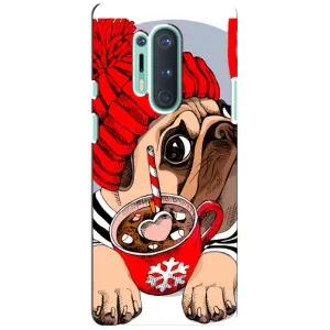 Бампер для OnePlus 8 Pro с картинкой "Песики" (Грустная собака)