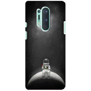 Силиконовый Чехол с принтом "Космонавты" на OnePlus 8 Pro (Космонавт романтик)