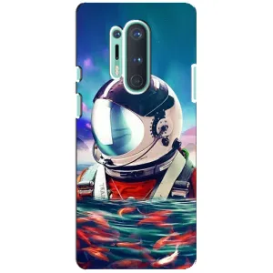 Силиконовый Чехол с принтом "Космонавты" на OnePlus 8 Pro (Космонавт в воде)