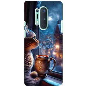 Чохли на Новий Рік OnePlus 8 Pro (Кіт новорічний)