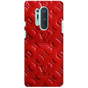 Текстурний Чохол Louis Vuitton для ВанПлас 8 Про (Червоний ЛВ)