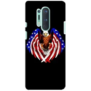 Чехол Флаг USA для OnePlus 8 Pro (Крылья США)