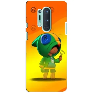 Чехол Бравл Старс для OnePlus 8 Pro (LEON в кофте)