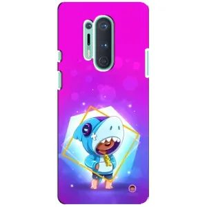 Чехол Бравл Старс для OnePlus 8 Pro (Леон в костюме Акулы)