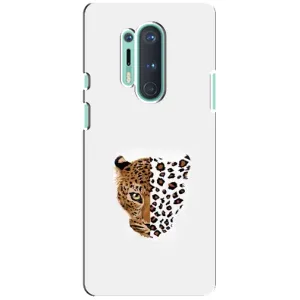 Чохол з леопардовим принтом на OnePlus 8 Pro (Леопард на білому)