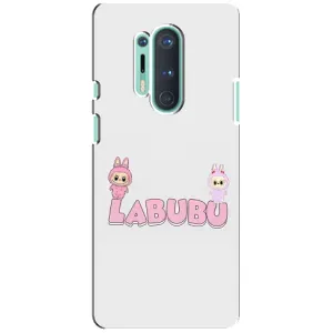 Чохол з принтом Лабубу для OnePlus 8 Pro (Логотип Лабубу)