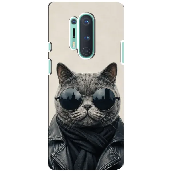 Чехол с рисунком «Модный кот» для OnePlus 8 Pro Чехол с рисунком «Модный кот» для OnePlus 8 Pro