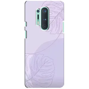 Чохол квітковий дизайн для OnePlus 8 Pro (Монстера фіолетова)