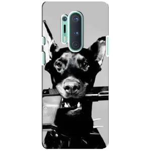 Чехол ДОБЕРМАН для OnePlus 8 Pro (Опасный доберман)