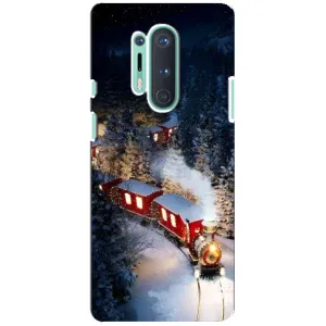 Силиконовый бампер на рождество для OnePlus 8 Pro (Поезд)