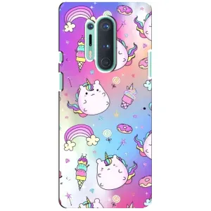 Чехол Unicorn на OnePlus 8 Pro (Радуга и Единорог)