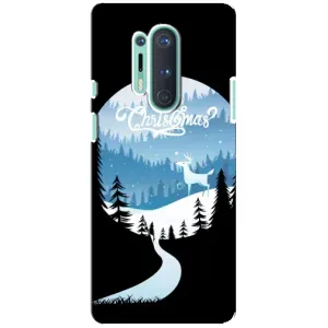 Силиконовый бампер на рождество для OnePlus 8 Pro (Рождественский Олень)