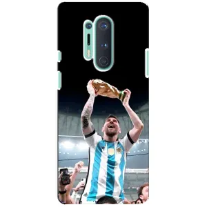 Чехлы Лео Месси Аргентина для OnePlus 8 Pro (Счастливый Месси)