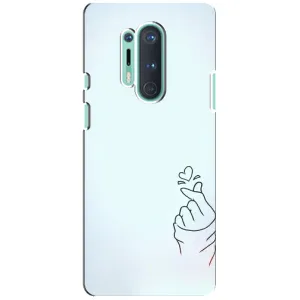 Чехлы (Знак сердечка) на OnePlus 8 Pro (Сердце на голубом)