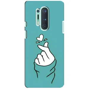 Чехлы (Знак сердечка) на OnePlus 8 Pro (Сердечко на бирюзовом)