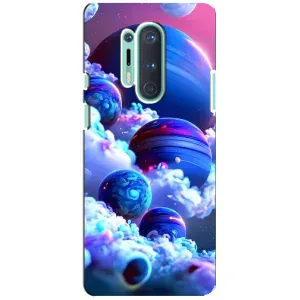 Чехол с рисунком «Синие планеты» для OnePlus 8 Pro