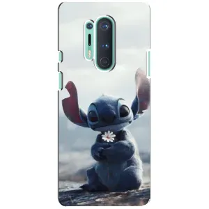 Чехол с рисунком «Стич с цветочком» для OnePlus 8 Pro