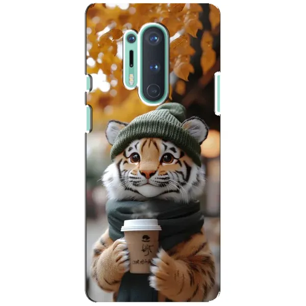 Чехол с рисунком «Тигр с кофе» для OnePlus 8 Pro Чехол с рисунком «Тигр с кофе» для OnePlus 8 Pro