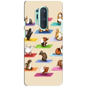 Чохол з Прикольним Принтом на OnePlus 8 Pro (Йога свинок)