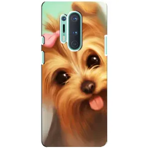 Чехол (ТПУ) Милые собачки для OnePlus 8 Pro (Йоршенский терьер)