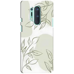 Чохол квітковий дизайн для OnePlus 8 Pro (Зелений дизайн)