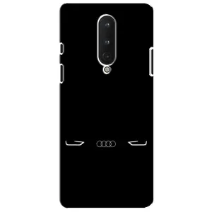Силиконовый бампер с картинкой машины на OnePlus 8 (Силует Audi)