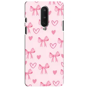 Чохол з малюнком «Бантики і сердечки» для OnePlus 8