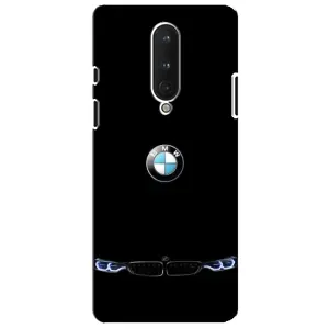 Силиконовый бампер с картинкой машины на OnePlus 8 (Черный BMW)