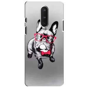 Чехол с рисунком «Бульдог в очках» для OnePlus 8