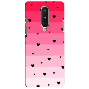 Чехлы с тематикой "Маленькие Сердечки" на OnePlus 8 (Чорные сердечки)