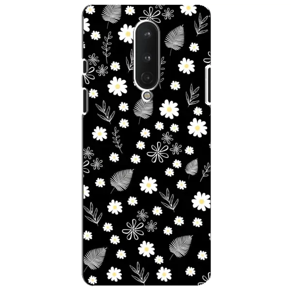 Чехол с рисунком «цветение на чорном» для OnePlus 8