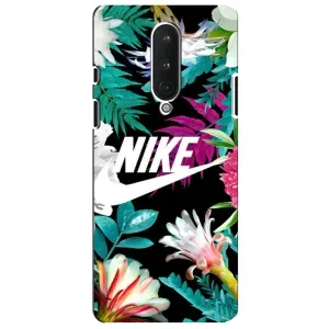 Силіконовый Чохол на OnePlus 8 з картинкою НАЙК (Квітковий Nike)