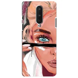Силіконовый Чохол на OnePlus 8 з картинкой Модных девушек (Дівчина та вії)