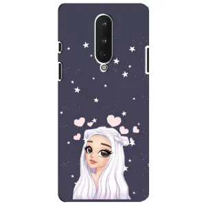Чохол Стильні дівчата на OnePlus 8 (Дівчина та серця)