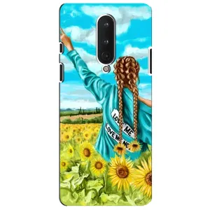 Чохол Стильні дівчата на OnePlus 8 (Дівчина на полі)