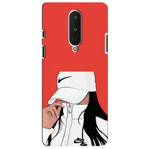 Силіконовый Чохол на OnePlus 8 з картинкой Модных девушек (Дівчина Nike)