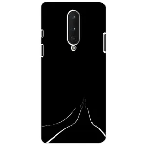 Чехол с картинками на черном фоне для OnePlus 8 (Дорога)