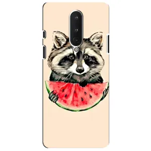 Силиконовый Чехол с Енотами на OnePlus 8 (Енот)