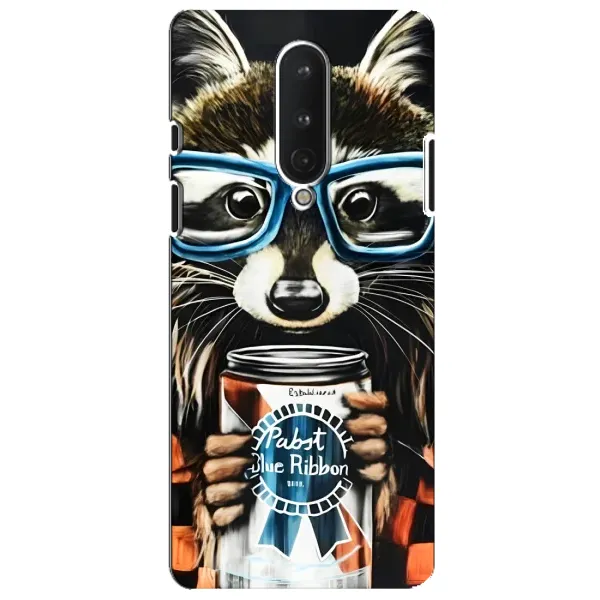 Чехол с рисунком «Енот в очках» для OnePlus 8 Чехол с рисунком «Енот в очках» для OnePlus 8