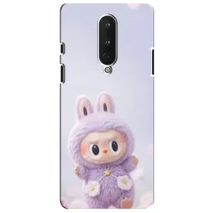 Чехол с принтом Лабубу для OnePlus 8 (Фиолетовый Лабубу)