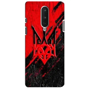 Чехлы УПА (Красно-Чёрный) на OnePlus 8 (Герб в цвете УПА)