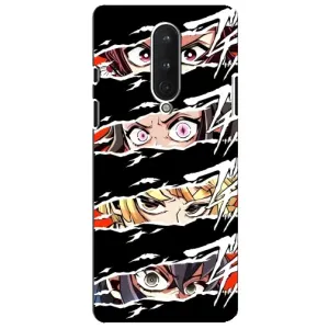 Силиконовые чехлы с глазами Anime для ВанПлас 8 (Глаза на чорном)
